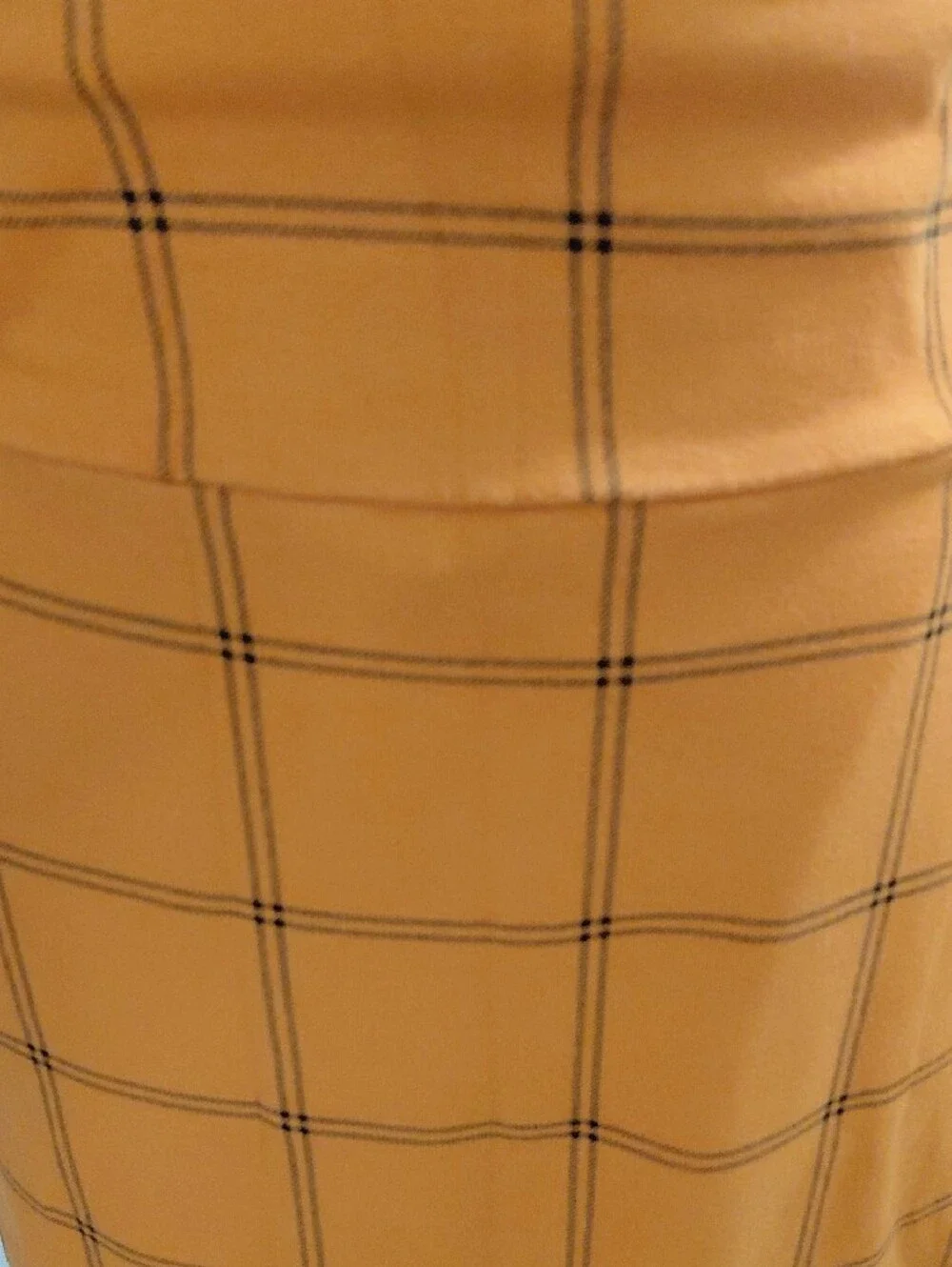 Mustard Plaid High-Waist Mini Skirt